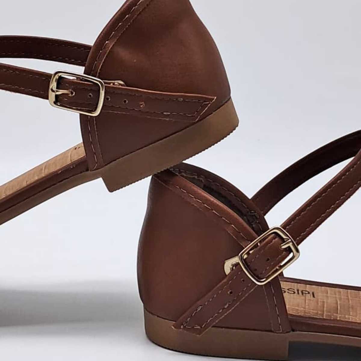Sandália Feminina Mississipi Estilo Conforto Leve Mf972 Marrom 6
