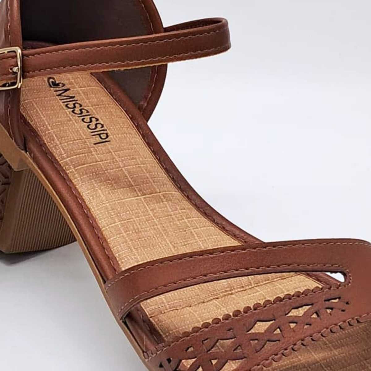 Sandália Feminina Mississipi Estilo Conforto Leve Mf972 Marrom 8
