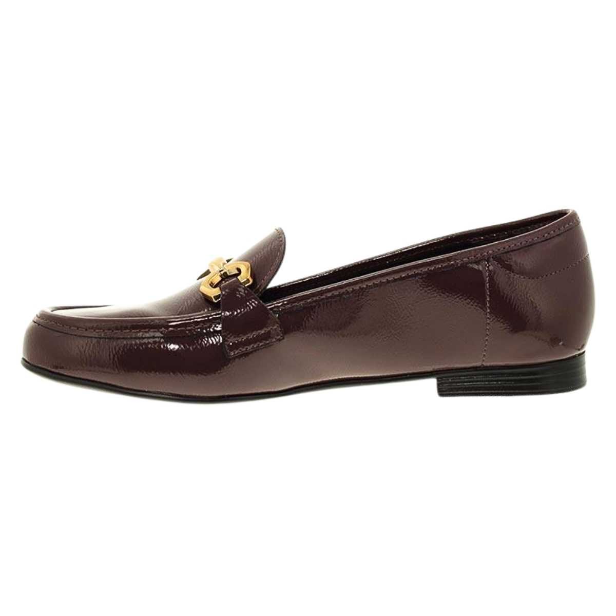 Sapato Mocassim Feminino Beira Rio Social Brilhante 4324.101 Marrom 3
