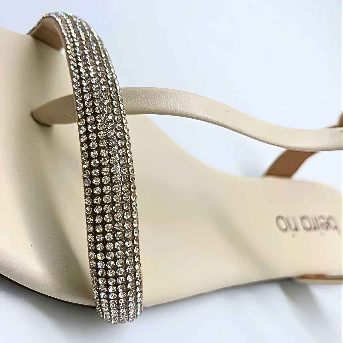 Sandália Feminina Beira Rio Rasteira Elegante Stras 8384.768 Branco 9