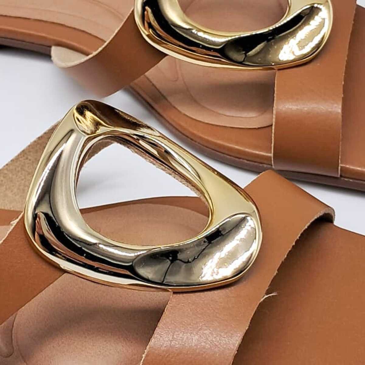 Chinelo Rasteira Feminina Beira Rio Estilosa e Confortáve 8560.101 Marrom 5