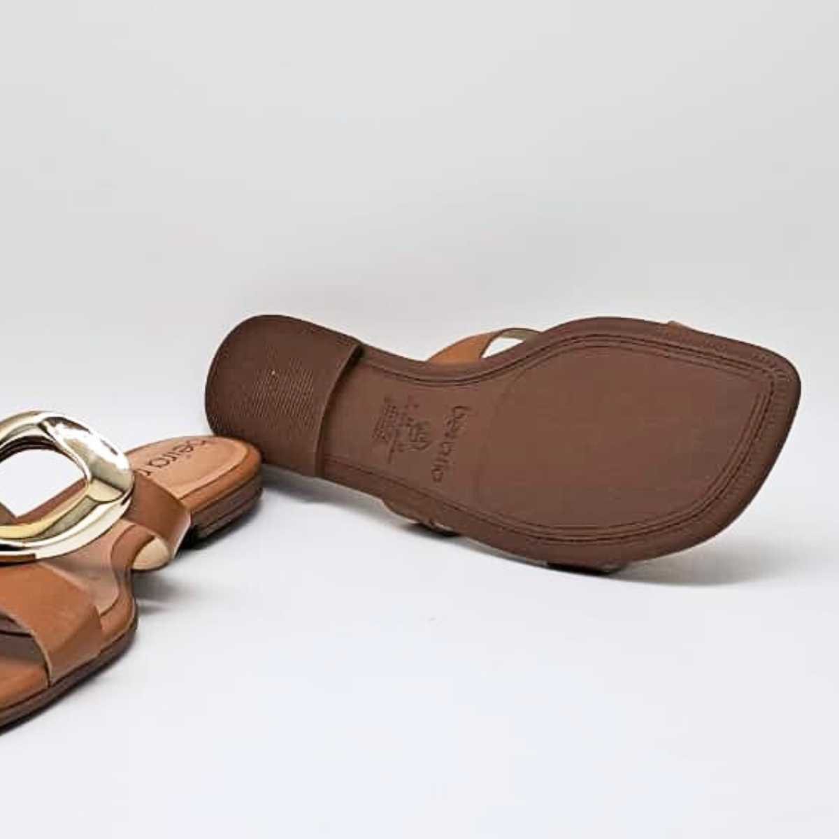 Chinelo Rasteira Feminina Beira Rio Estilosa e Confortáve 8560.101 Marrom 6