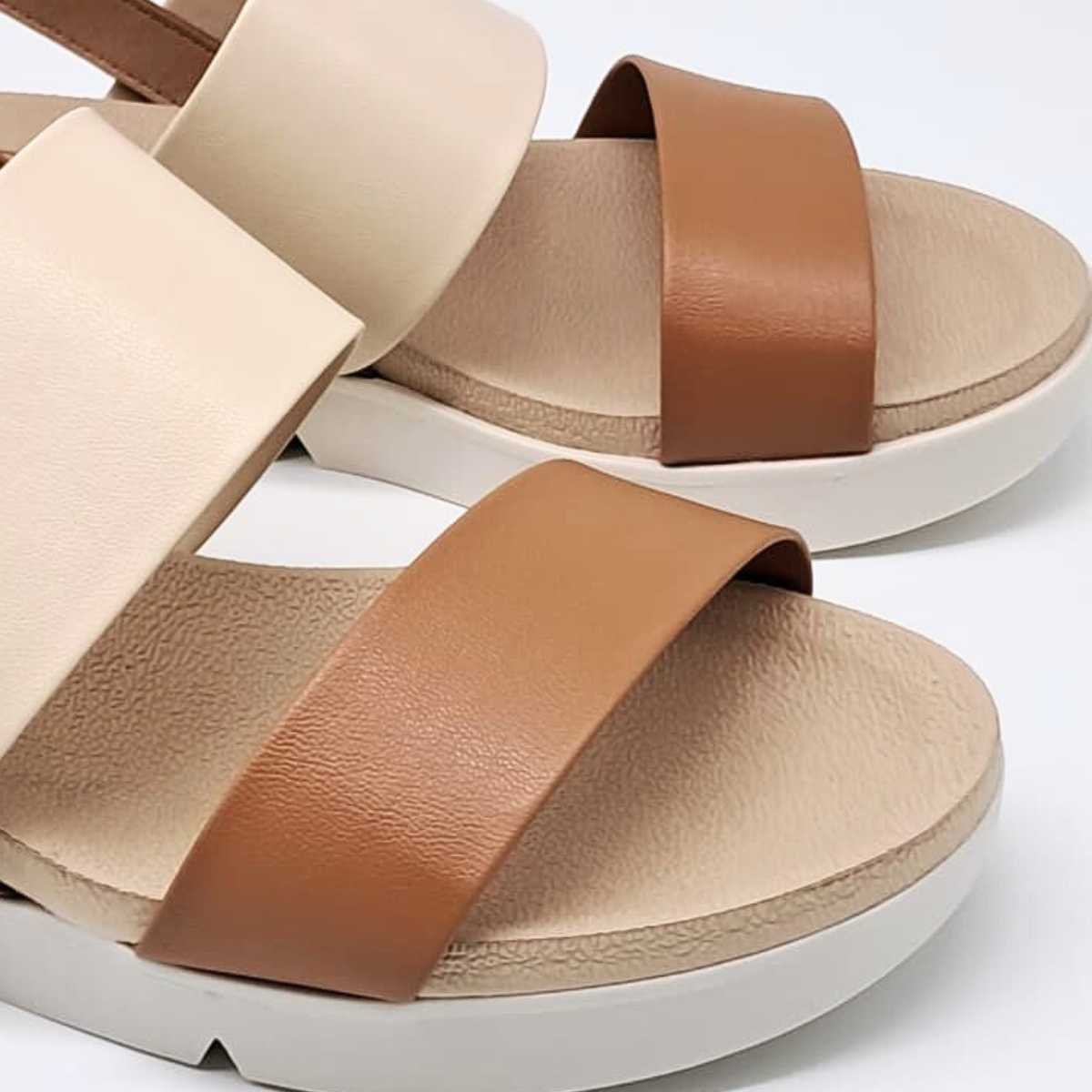 Sandália Feminina Beira Rio Estilo Conforto Casual 8387.542 Bege 5