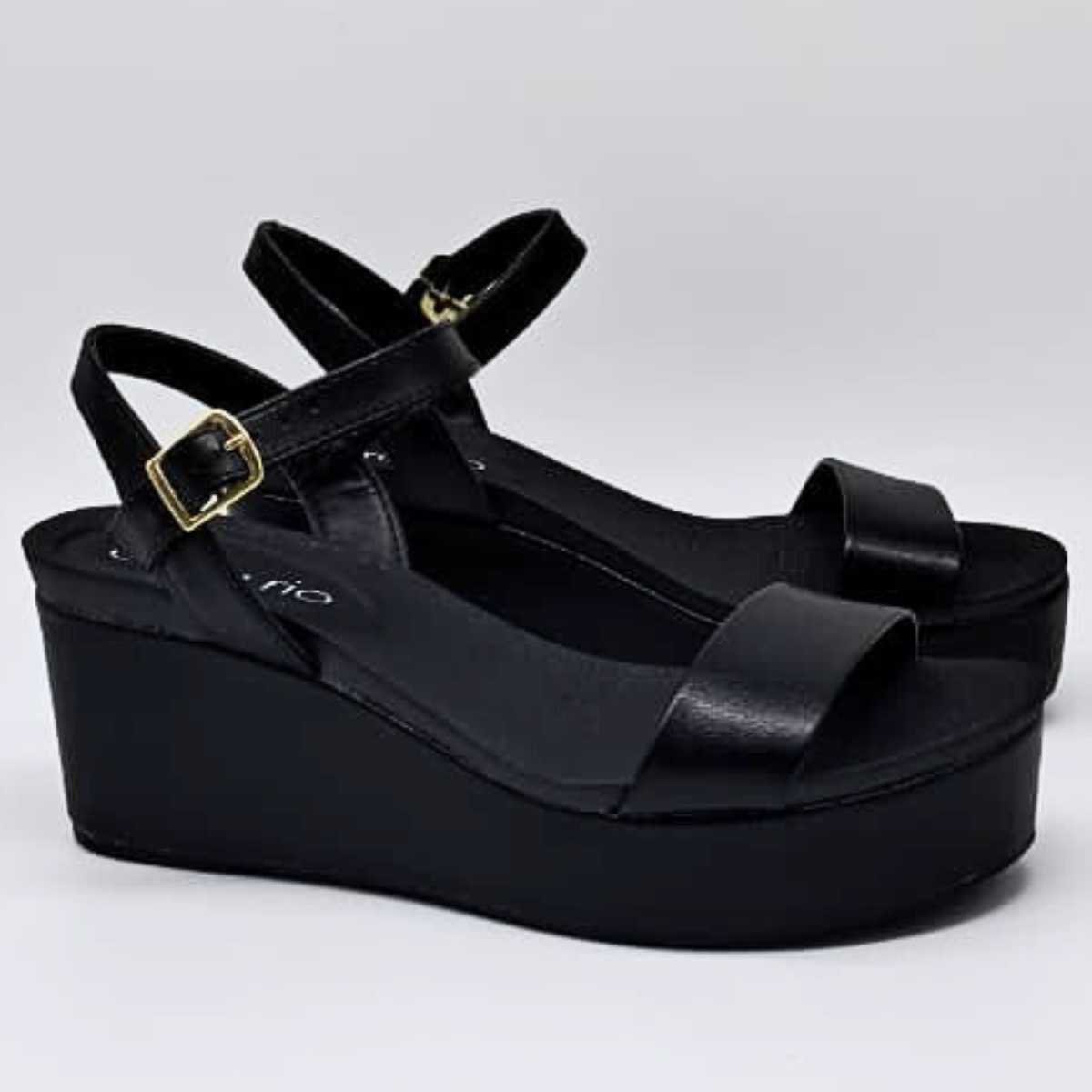 Sandália Feminino Beira Rio Anabela Confy Leve 8407.135 Preto 3