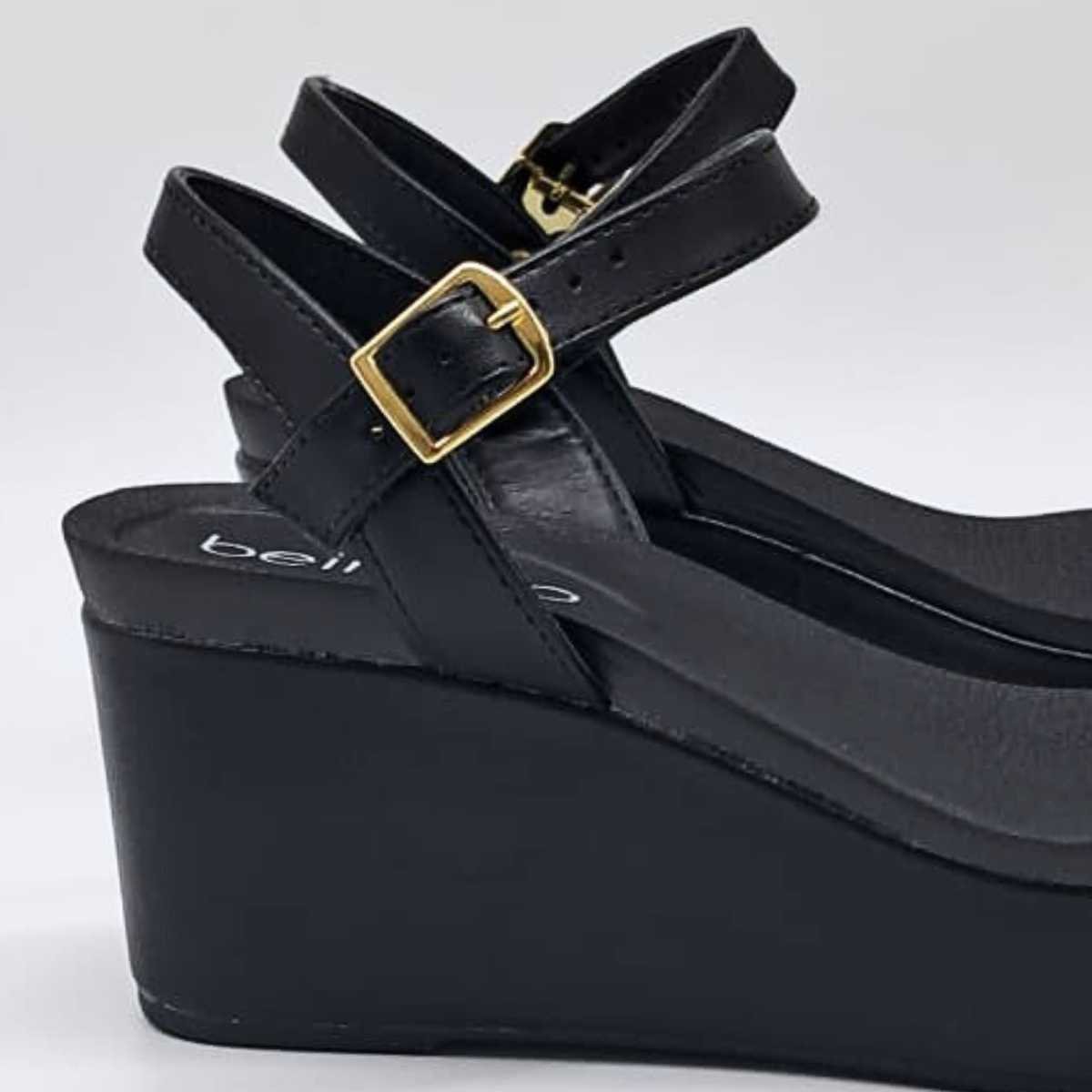 Sandália Feminino Beira Rio Anabela Confy Leve 8407.135 Preto 5