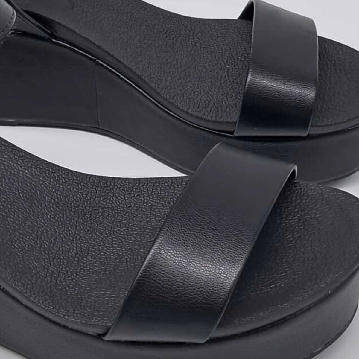 Sandália Feminino Beira Rio Anabela Confy Leve 8407.135 Preto 6