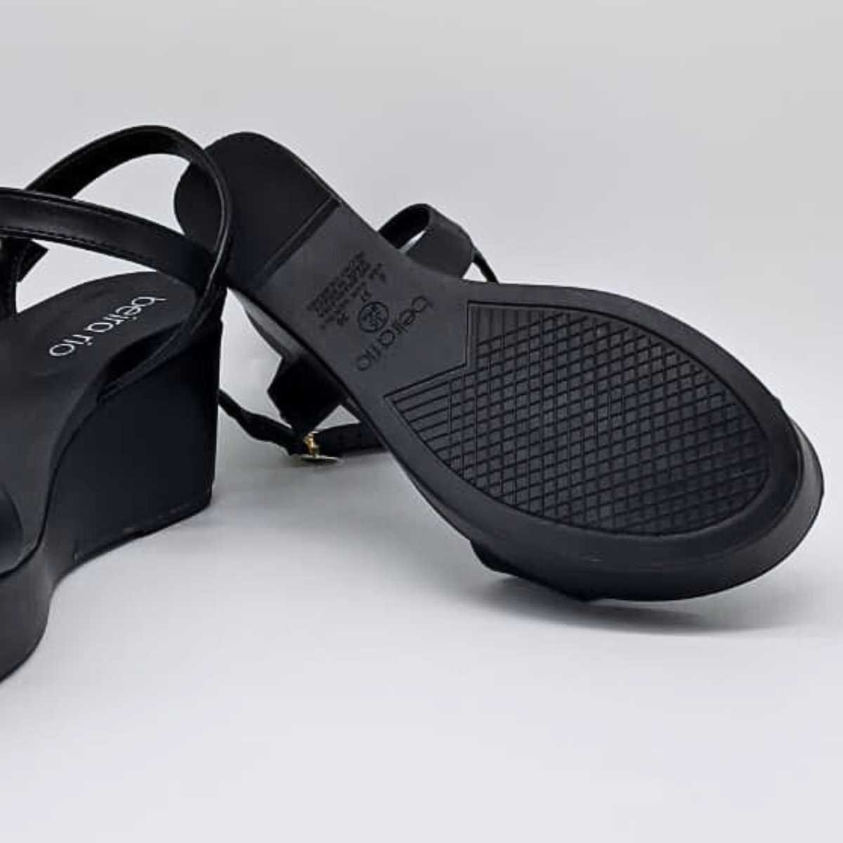 Sandália Feminino Beira Rio Anabela Confy Leve 8407.135 Preto 9