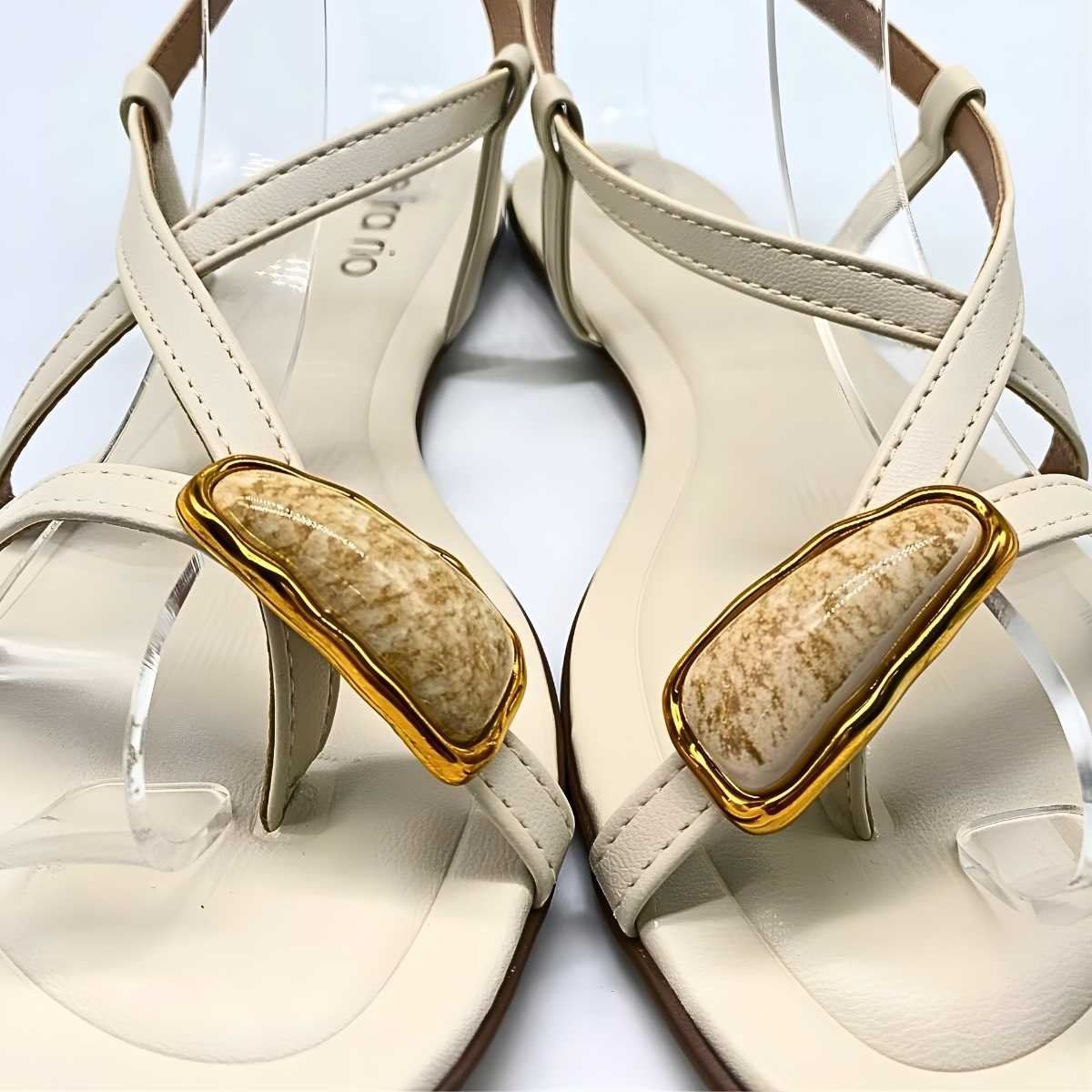 Sandália Feminina Beira Rio Rasteirinha Estilo Conforto 8367.875 Bege 5