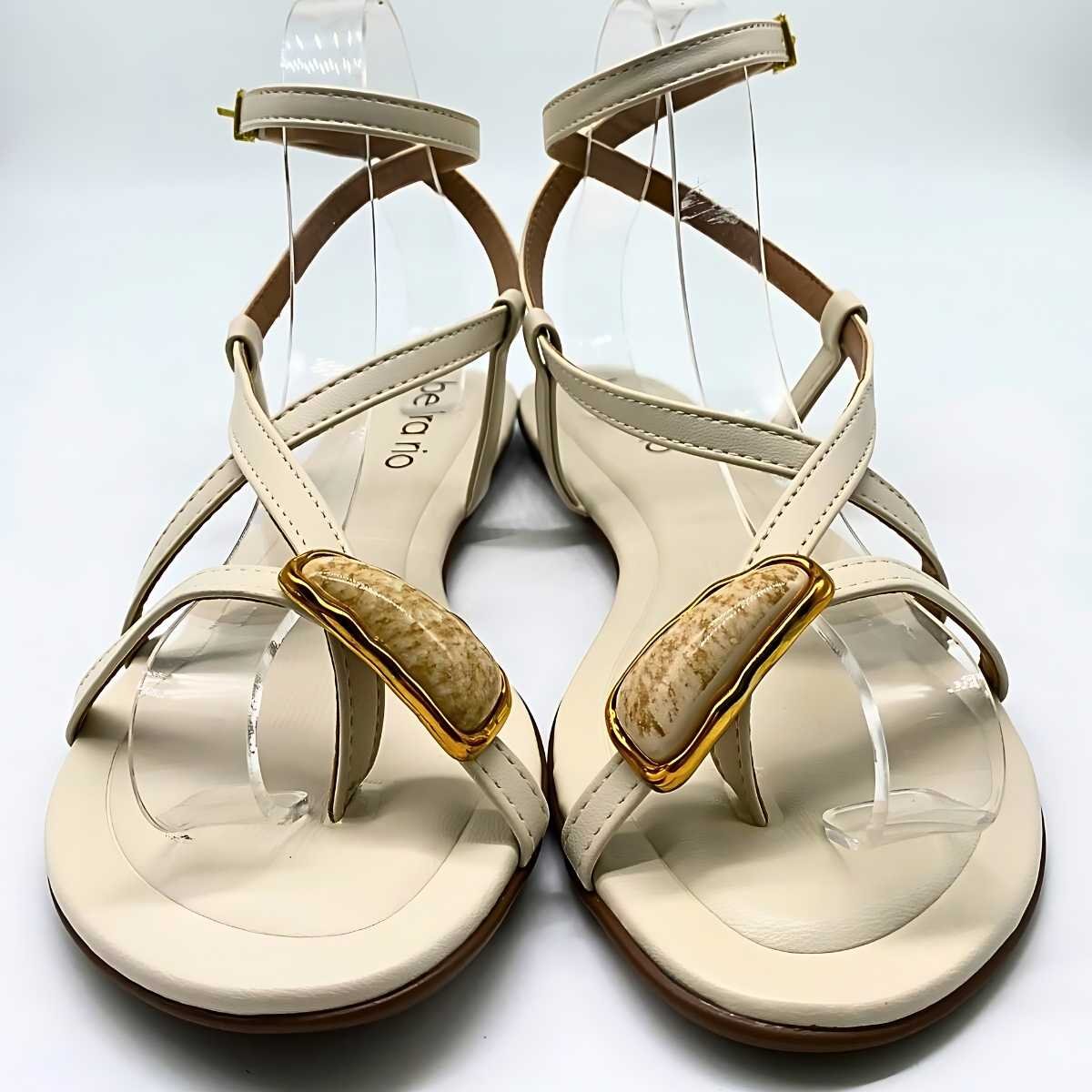 Sandália Feminina Beira Rio Rasteirinha Estilo Conforto 8367.875 Bege 6