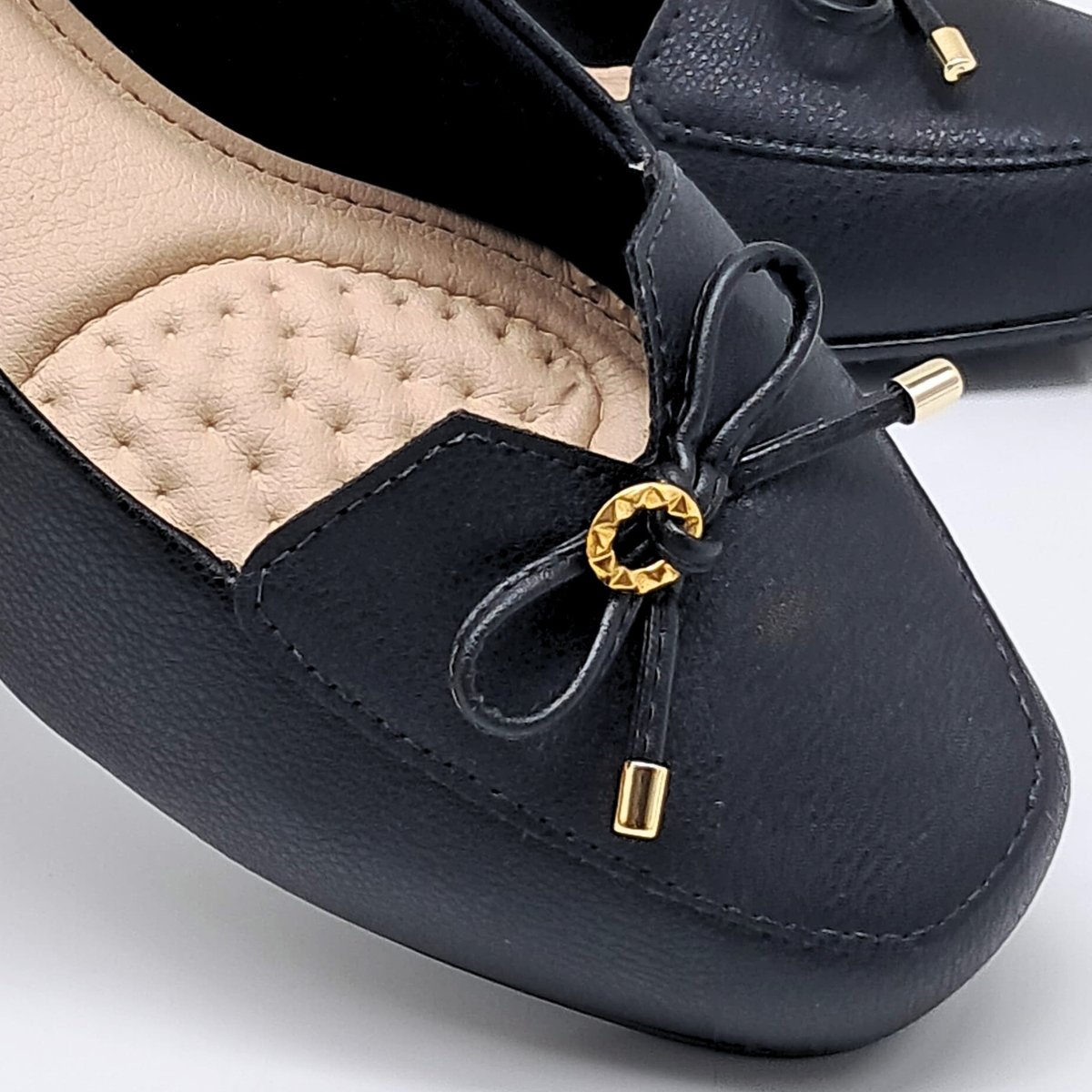 Sapatilha Feminina Modare Mocassim Laço Confy Leve 7016.461 Preto 7