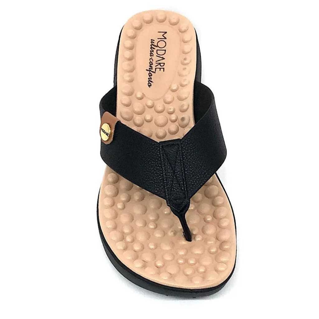 Tamanco Modare Feminina Confortável Ortopédico 7142.106 Preto 6
