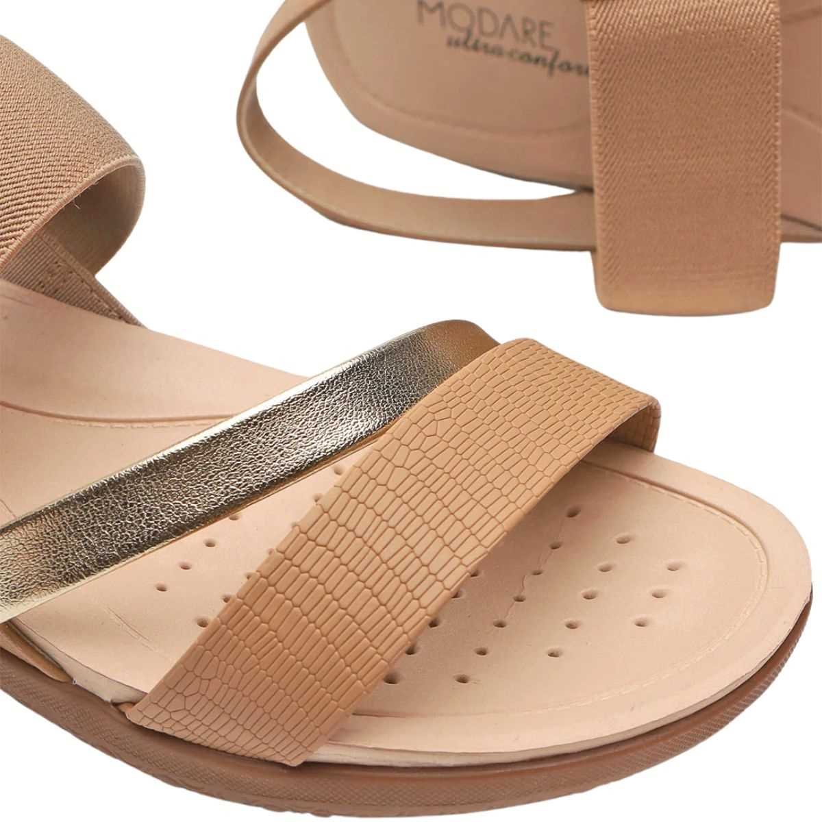 Sandália Feminina Modare Rasteira Conforto 7125.233 Marrom 9