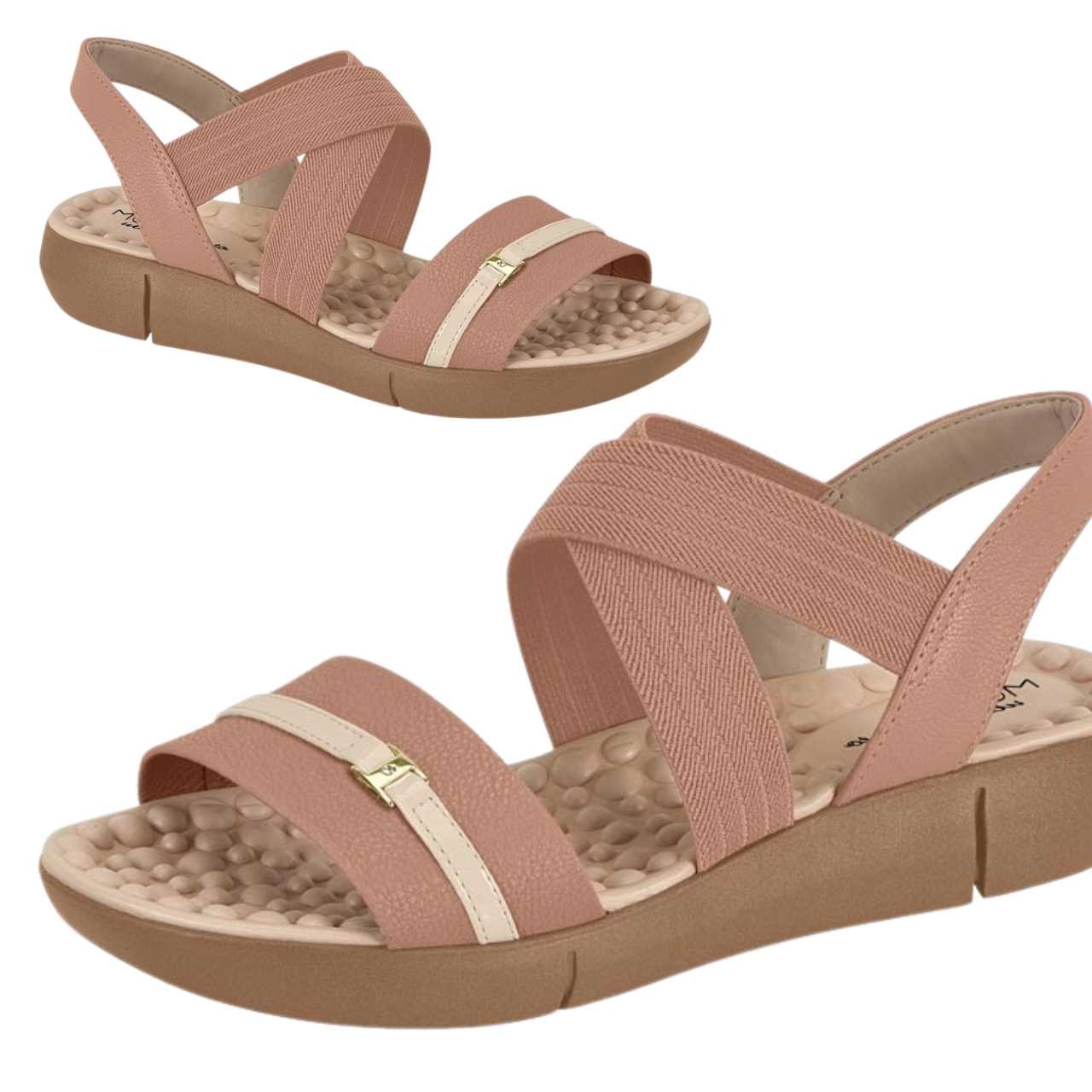 Sandália Feminina Modare Papete Conforto Casual Leve 7142.102 Bege 5