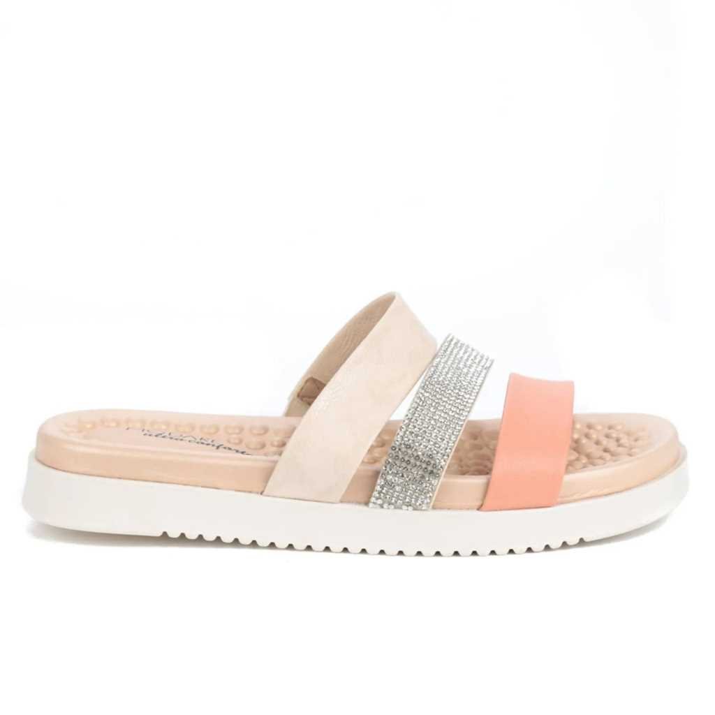 Tamanco Feminino Modare Rasteirinha Strass Leve 7178.109 Bege 4