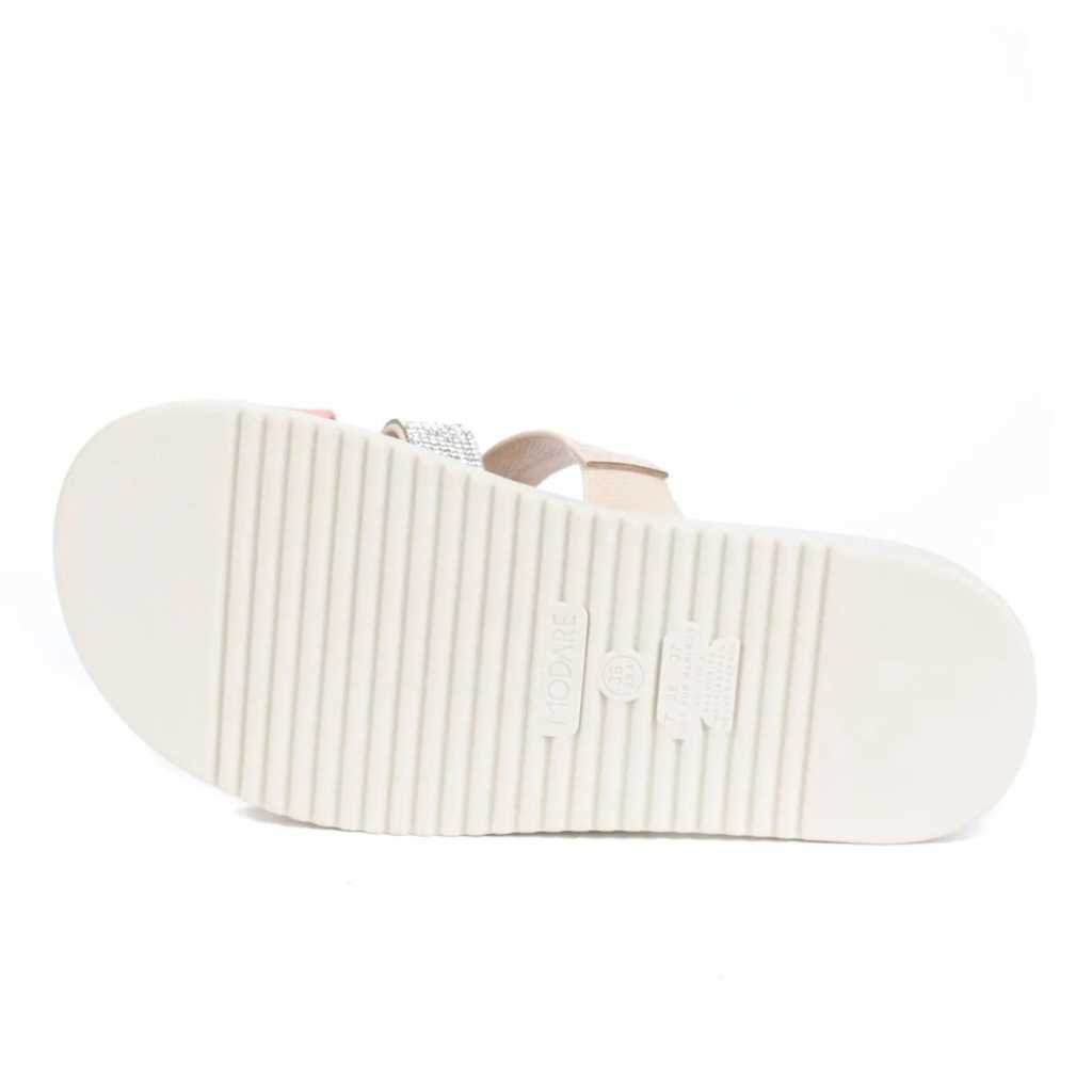 Tamanco Feminino Modare Rasteirinha Strass Leve 7178.109 Bege 6