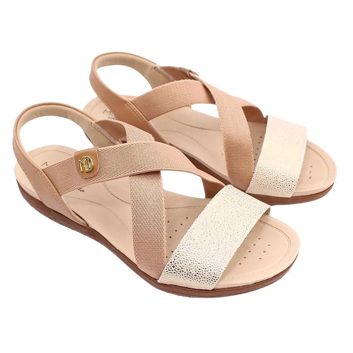 Sandália Feminina Modare Confortável Anatômica Leve 7125.249 Bege 4