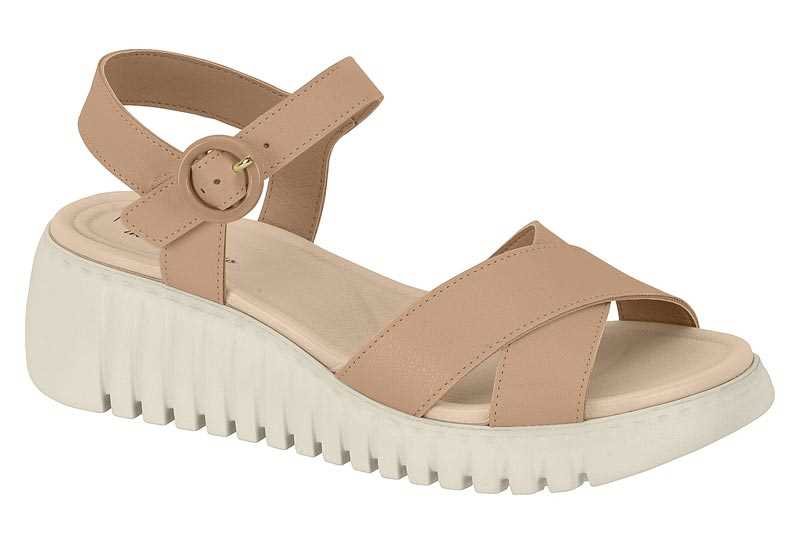 Sandália Modare Feminina Confortável Casual Leve 7197.101 Bege 1