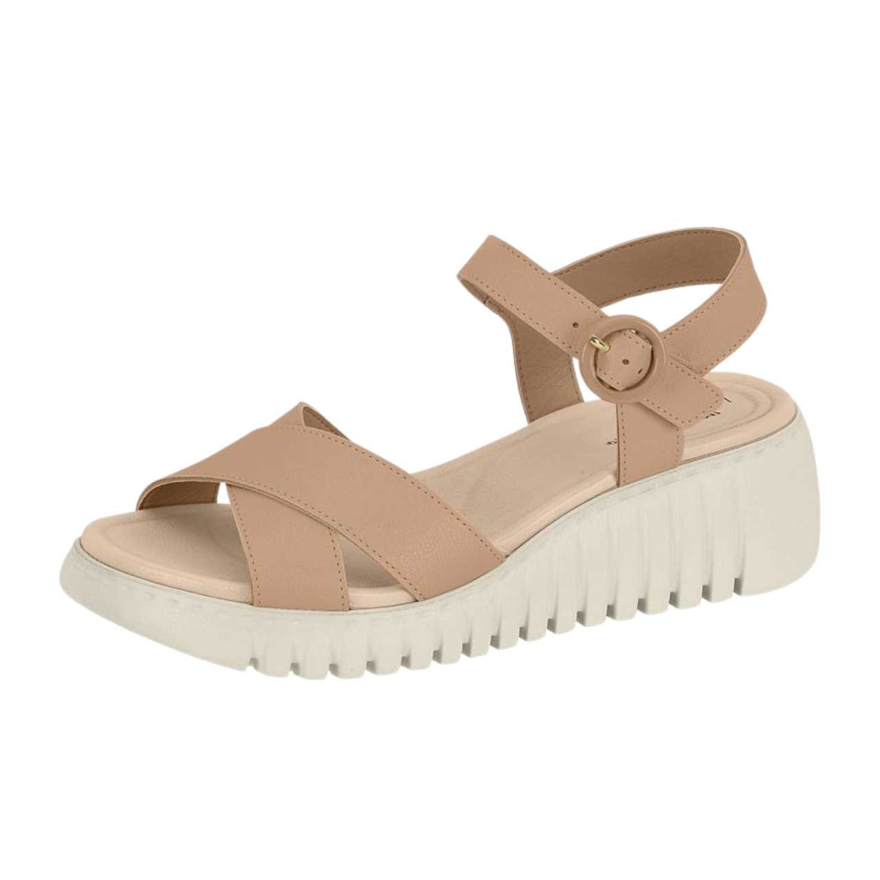 Sandália Modare Feminina Confortável Casual Leve 7197.101 Bege 3