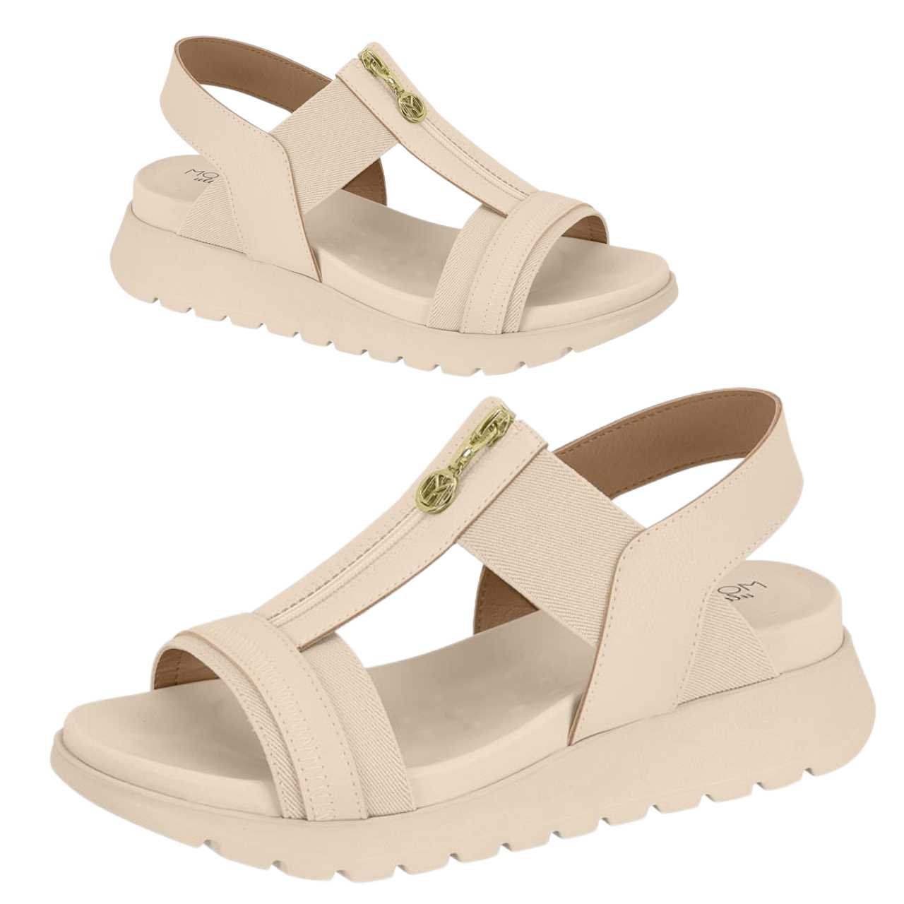 Sandália Feminina Modare Confortável Leve 7198.103 Bege 5