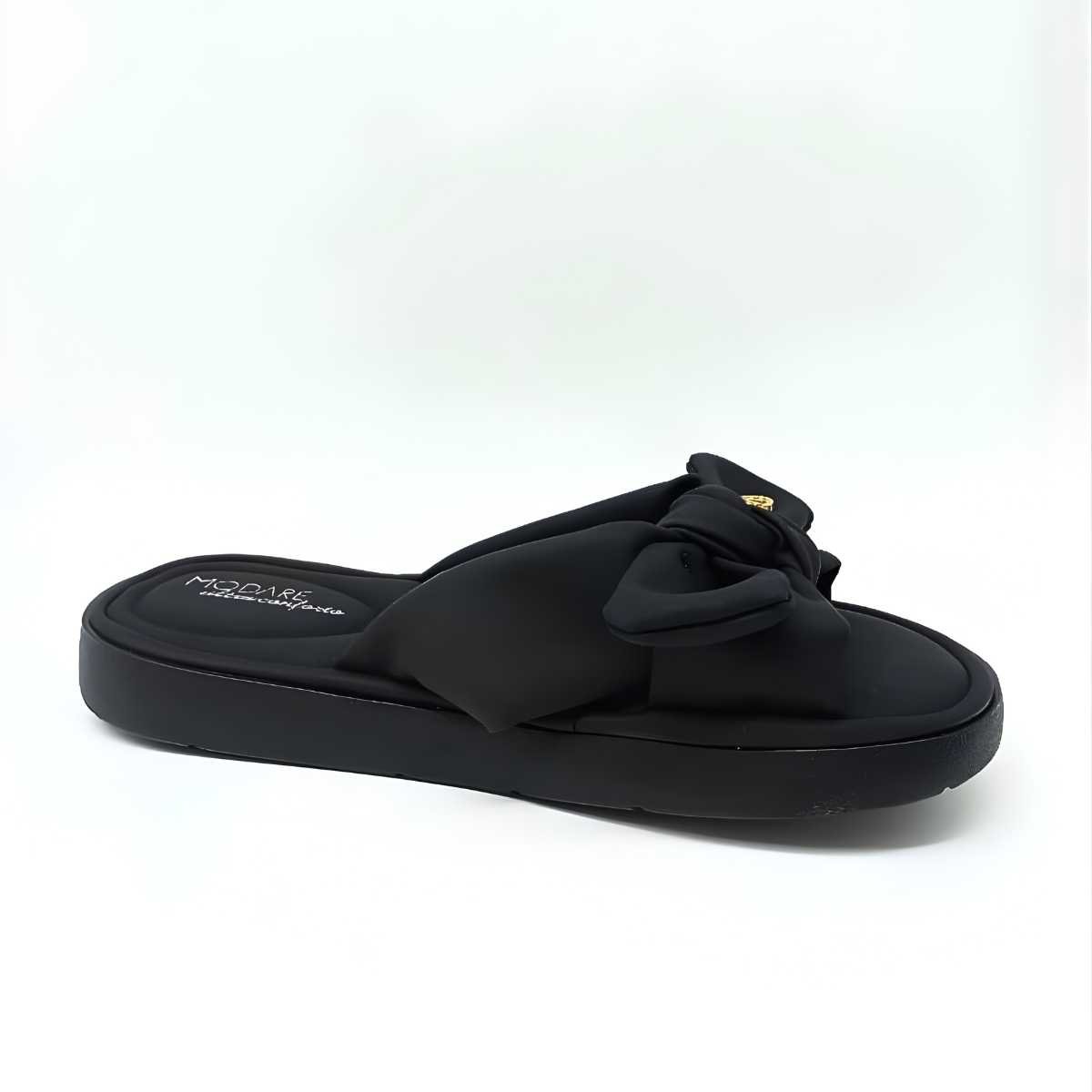 Sandália Feminina Modare Rasteira Flatform Conforto Slide 7208.101 Preto 3