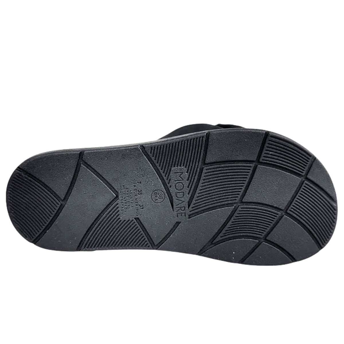 Sandália Feminina Modare Rasteira Flatform Conforto Slide 7208.101 Preto 9
