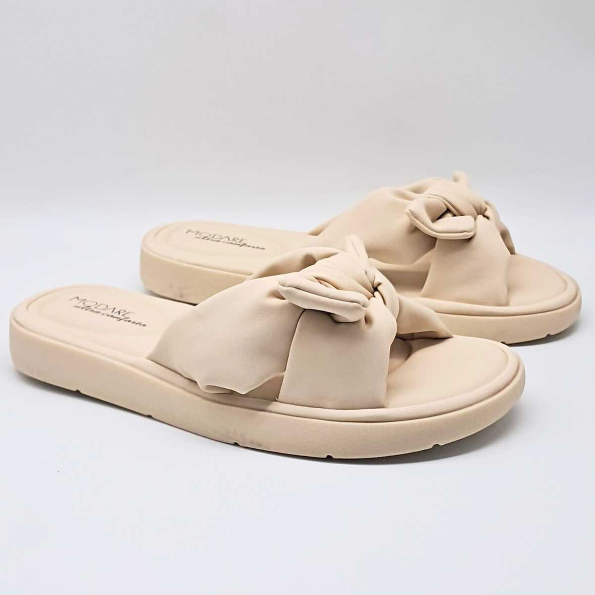 Sandália Feminina Modare Rasteira Flatform Conforto Slide 7208.101 Bege 4