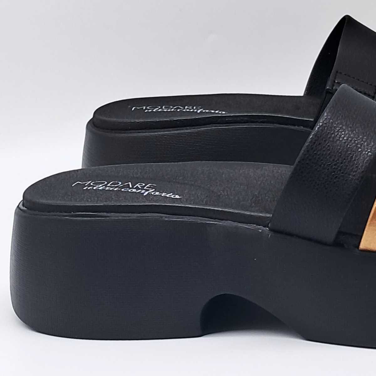 Tamanco Feminino Modare Sandália Calce Fácil Alto 7210.101 Preto 5