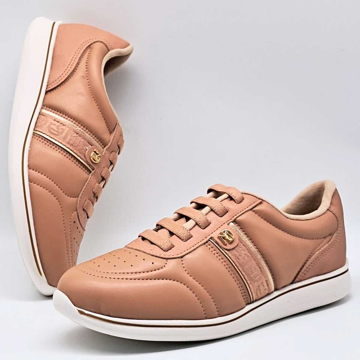 Tênis Feminino Modare Casual Cadarço Elástico Confy 7358.233 Bege 4