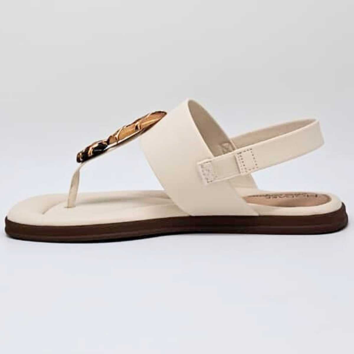 Sandália Feminina Modare Rasteira Casual Ortopédica 7212.103 Branco 2