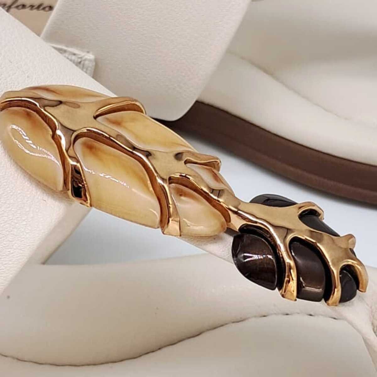 Sandália Feminina Modare Rasteira Casual Ortopédica 7212.103 Branco 4