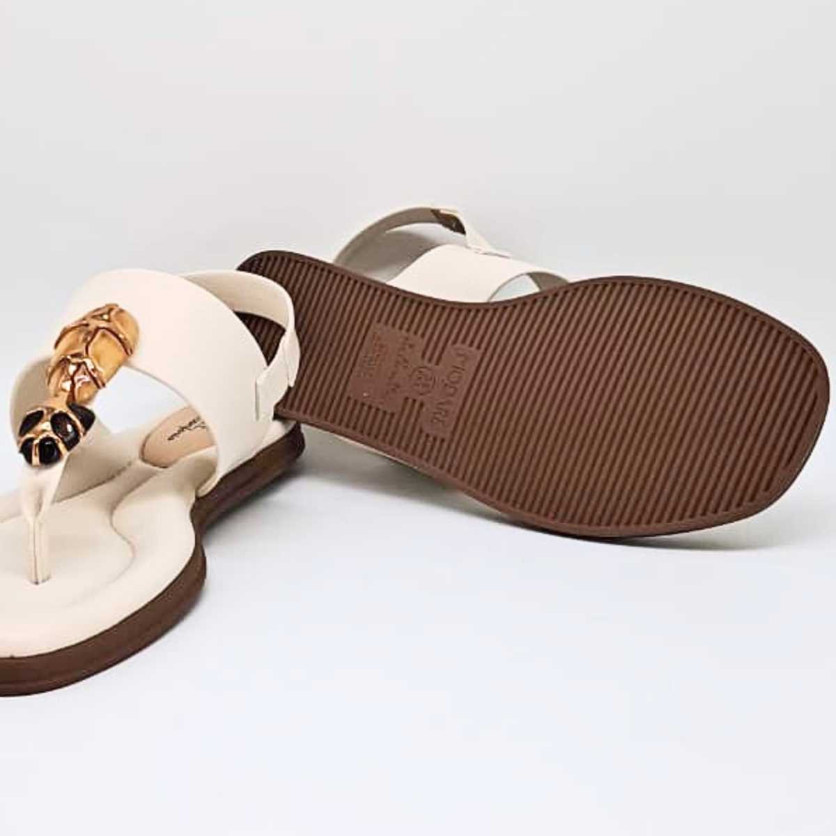 Sandália Feminina Modare Rasteira Casual Ortopédica 7212.103 Branco 6