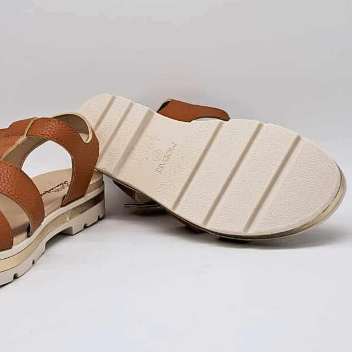 Sandália Feminina Modare Conforto Casual Leve 7132.256 Marrom 6