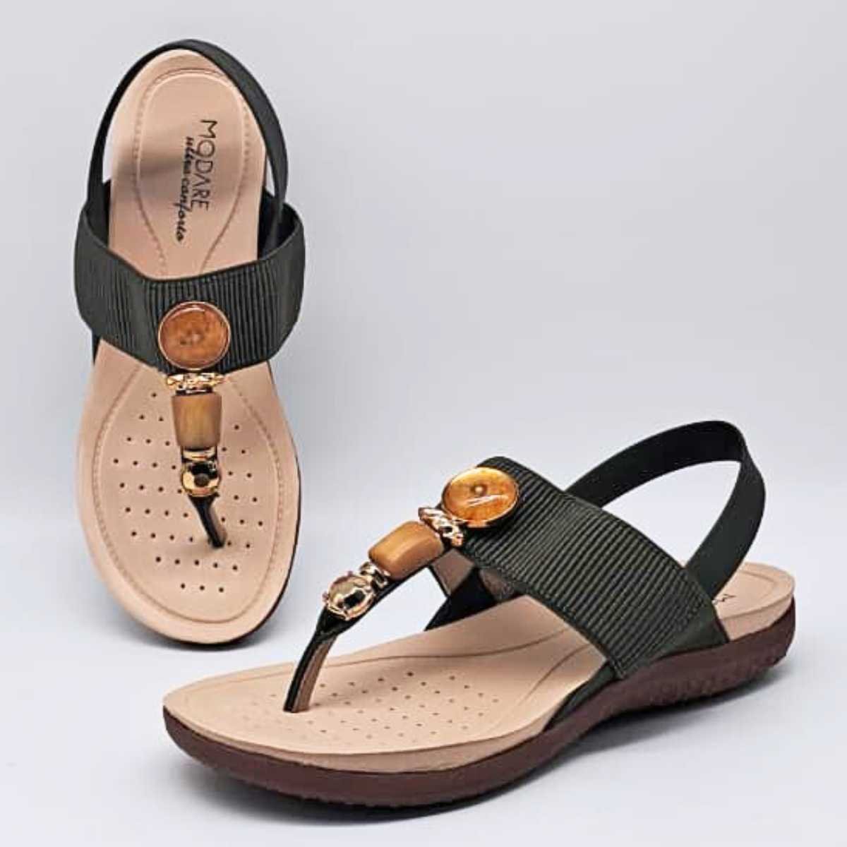 Sandália Feminina Modare Calce Fácil Estilo Conforto 7125.247 Verde 4