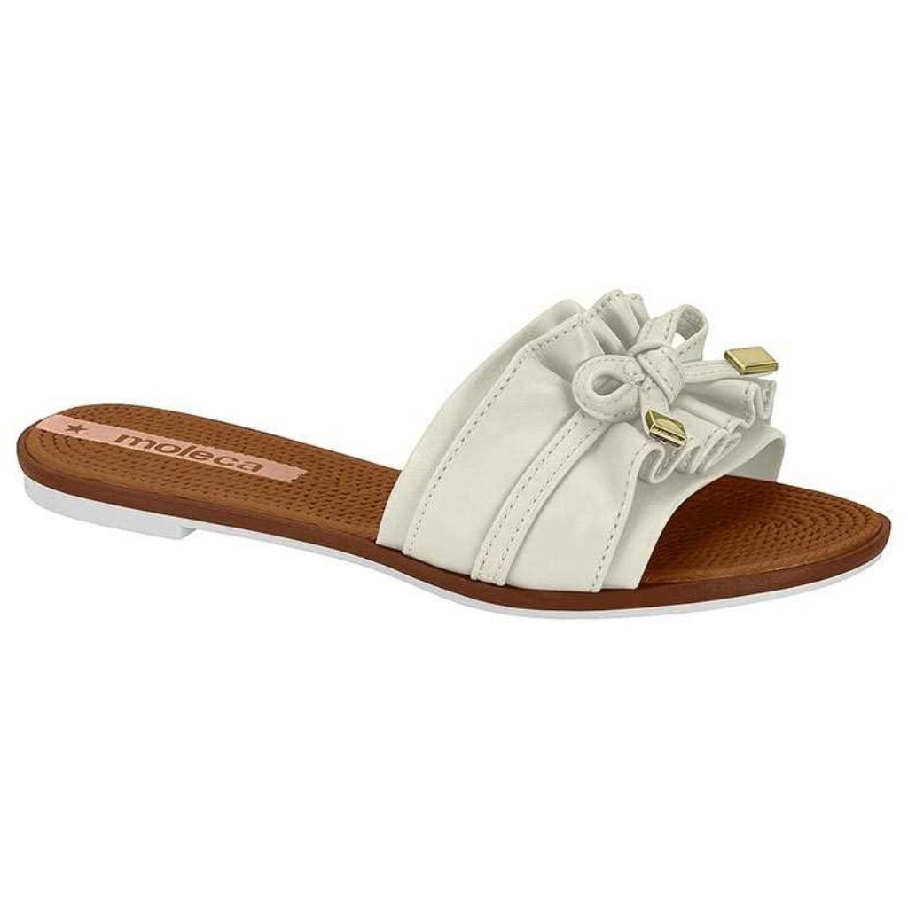 Sandália Feminina Moleca Rasteirinha Laço Estilo 5297.446