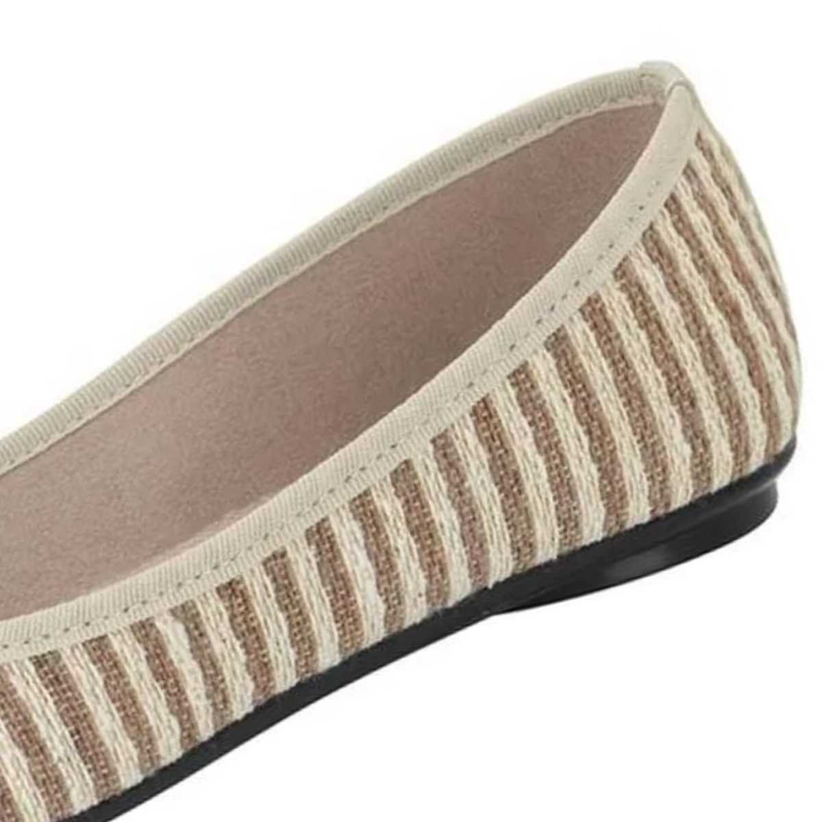 Sapatilha Feminina Moleca Laço Confy Leve Casual 5726.115 Bege 4