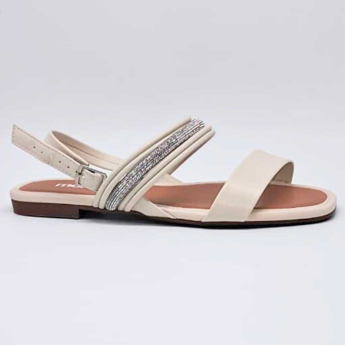 Sandália Feminino Moleca Rasteirinha Brilho Leve 5435.554