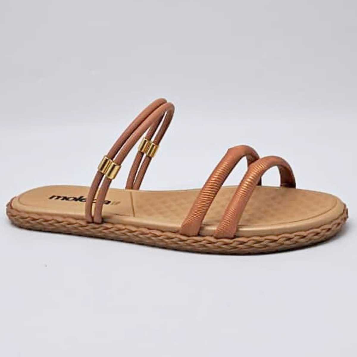 Sandália Feminina Moleca Rasteirinha 2 Tiras Estilo 5452.230
