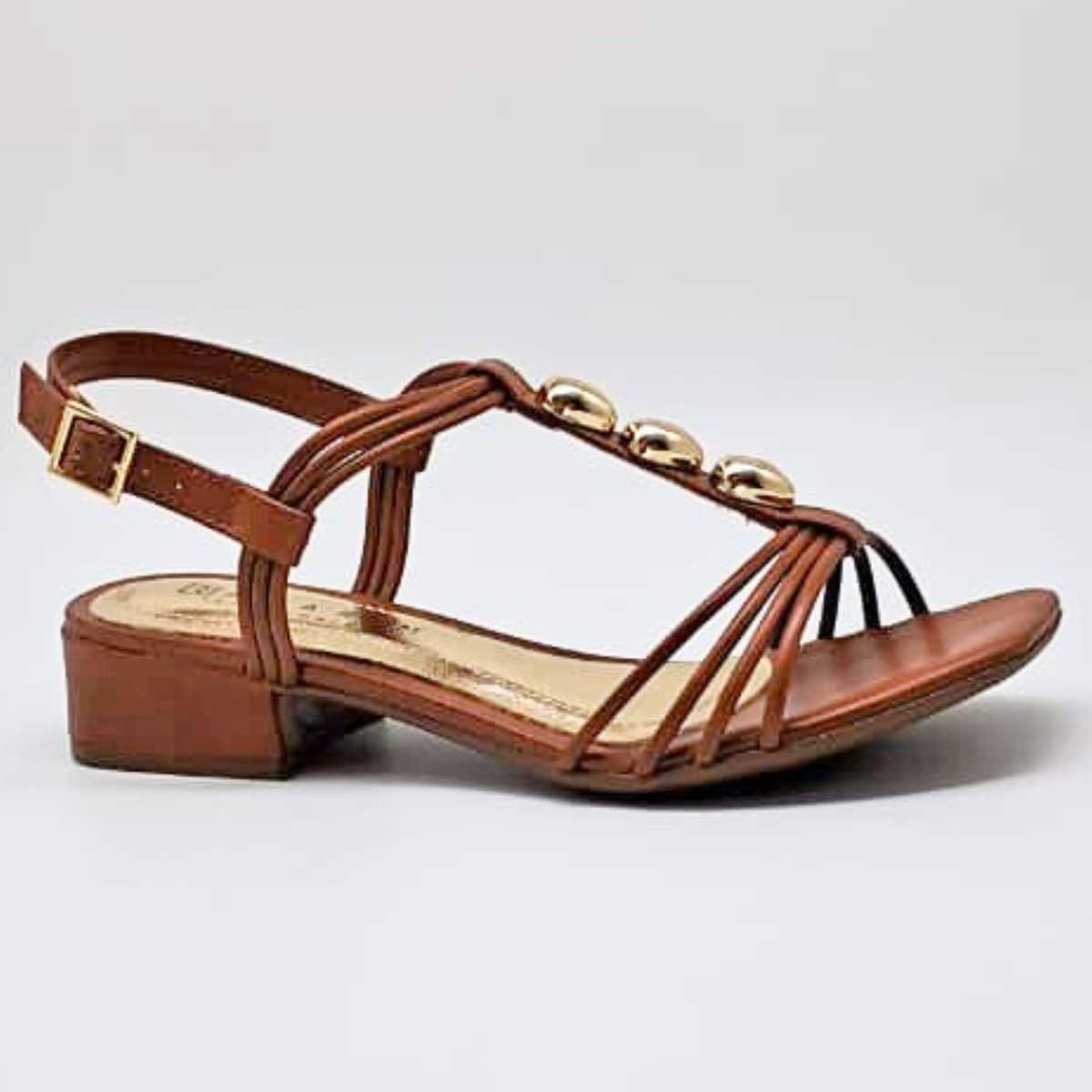 Sandália Feminina Ramarim Salto Baixo Estilo Leve 25-48203