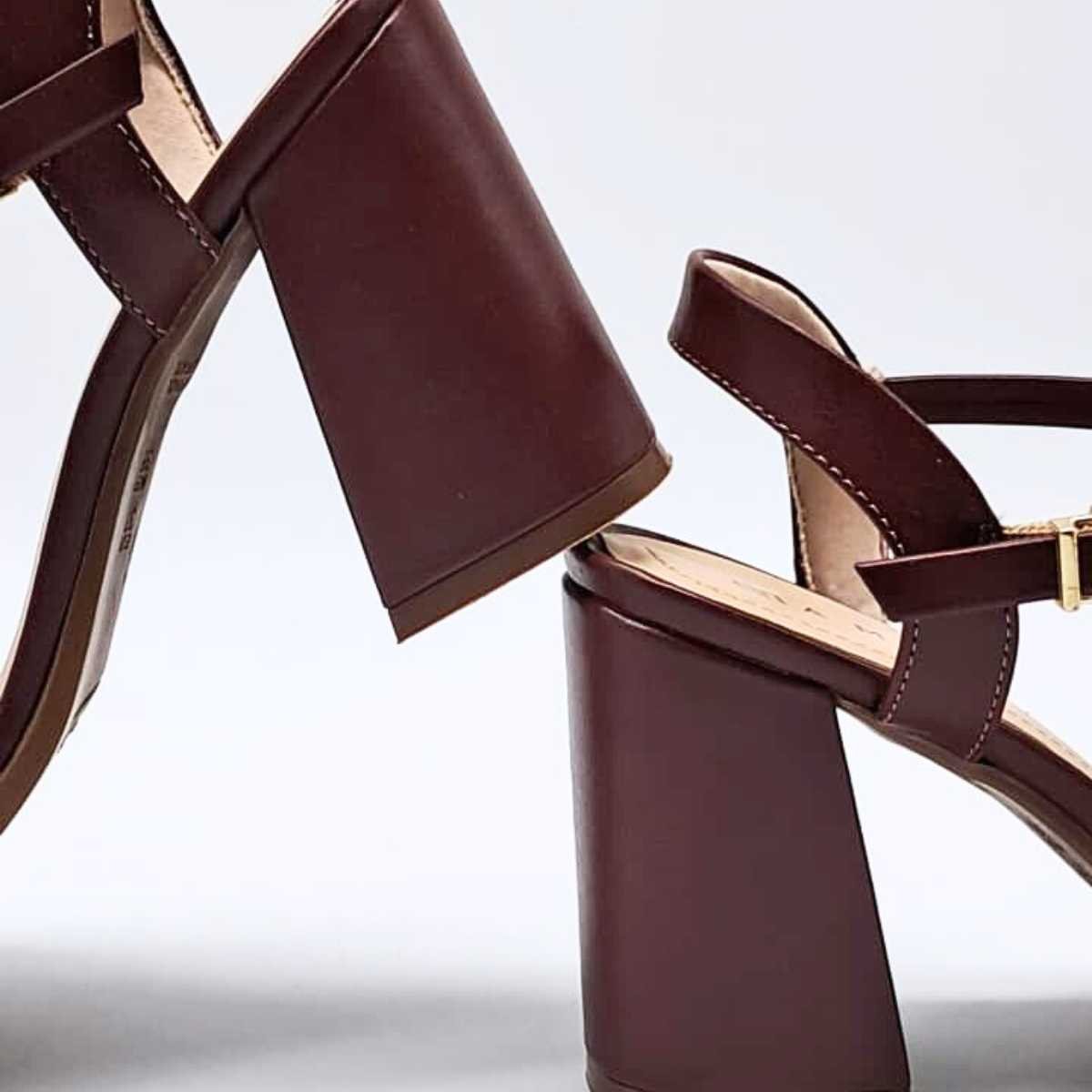 Sandália Feminina Ramarim Salto Médio Elegante 25-41202 Marrom 7