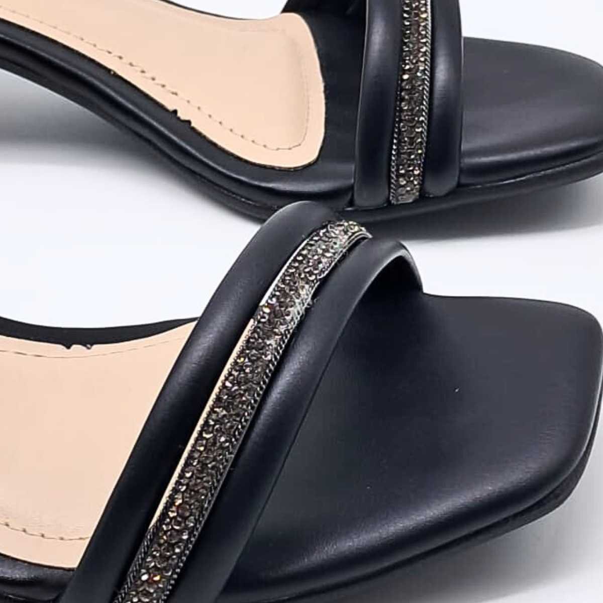 Sandália Feminina Ramarim Salto Baixo Conforto 25-30202 Preto 5