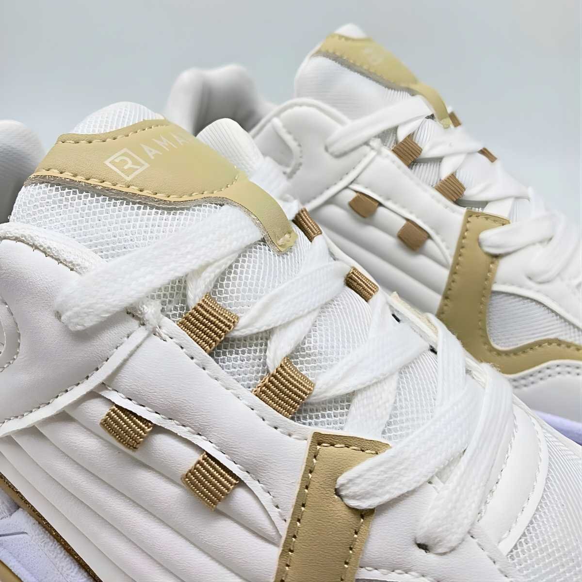Tênis Feminino Ramarim Estilo Conforto Street Leve 25-89236 Branco/Palha 5