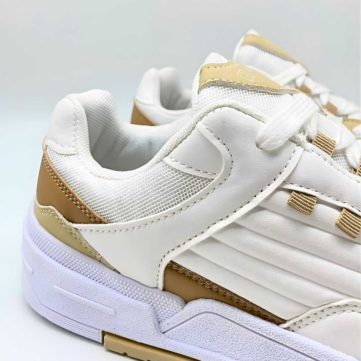 Tênis Feminino Ramarim Estilo Conforto Street Leve 25-89236 Branco/Palha 6