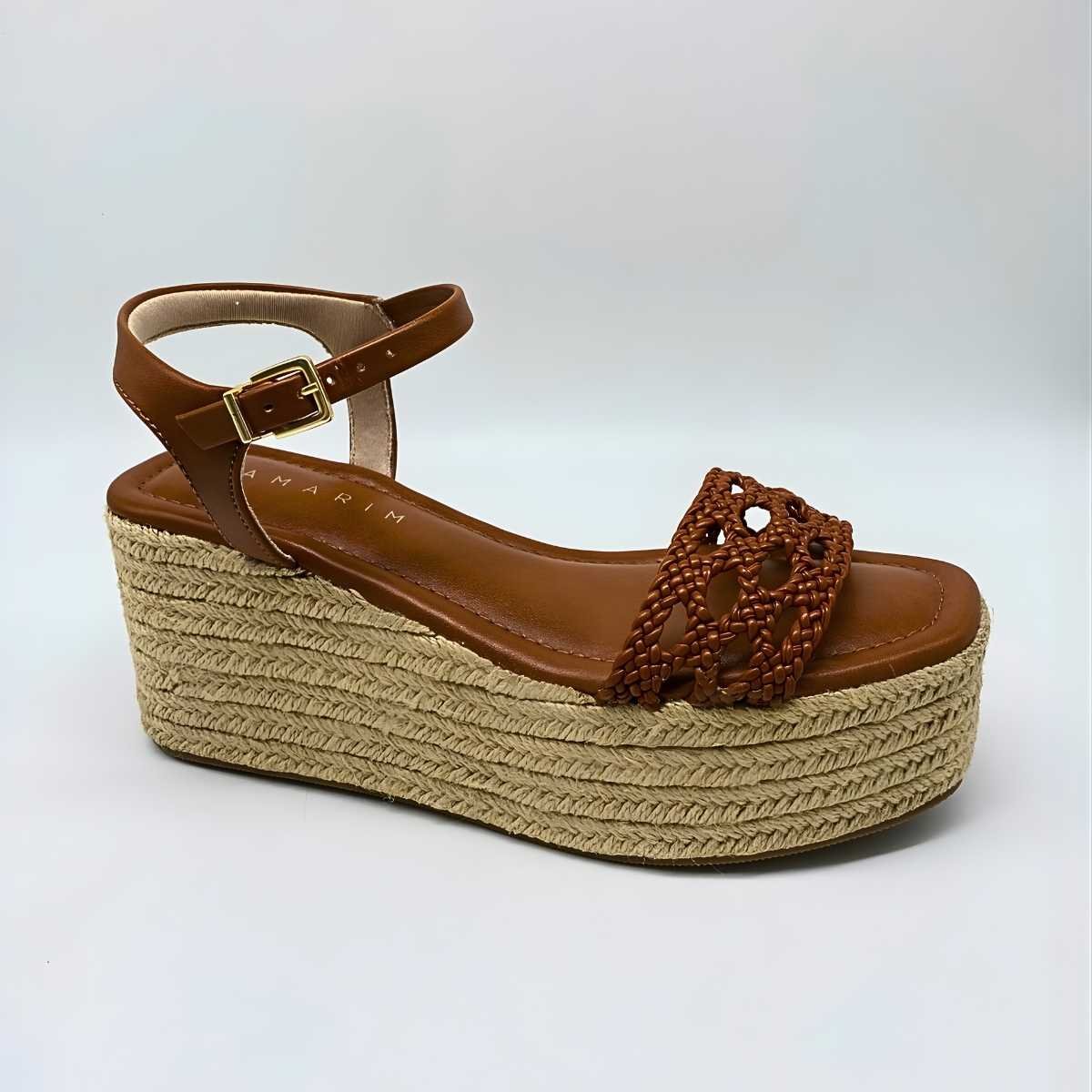 Sandália Feminina Ramarim Plataforma Corda Estilo 25-36206