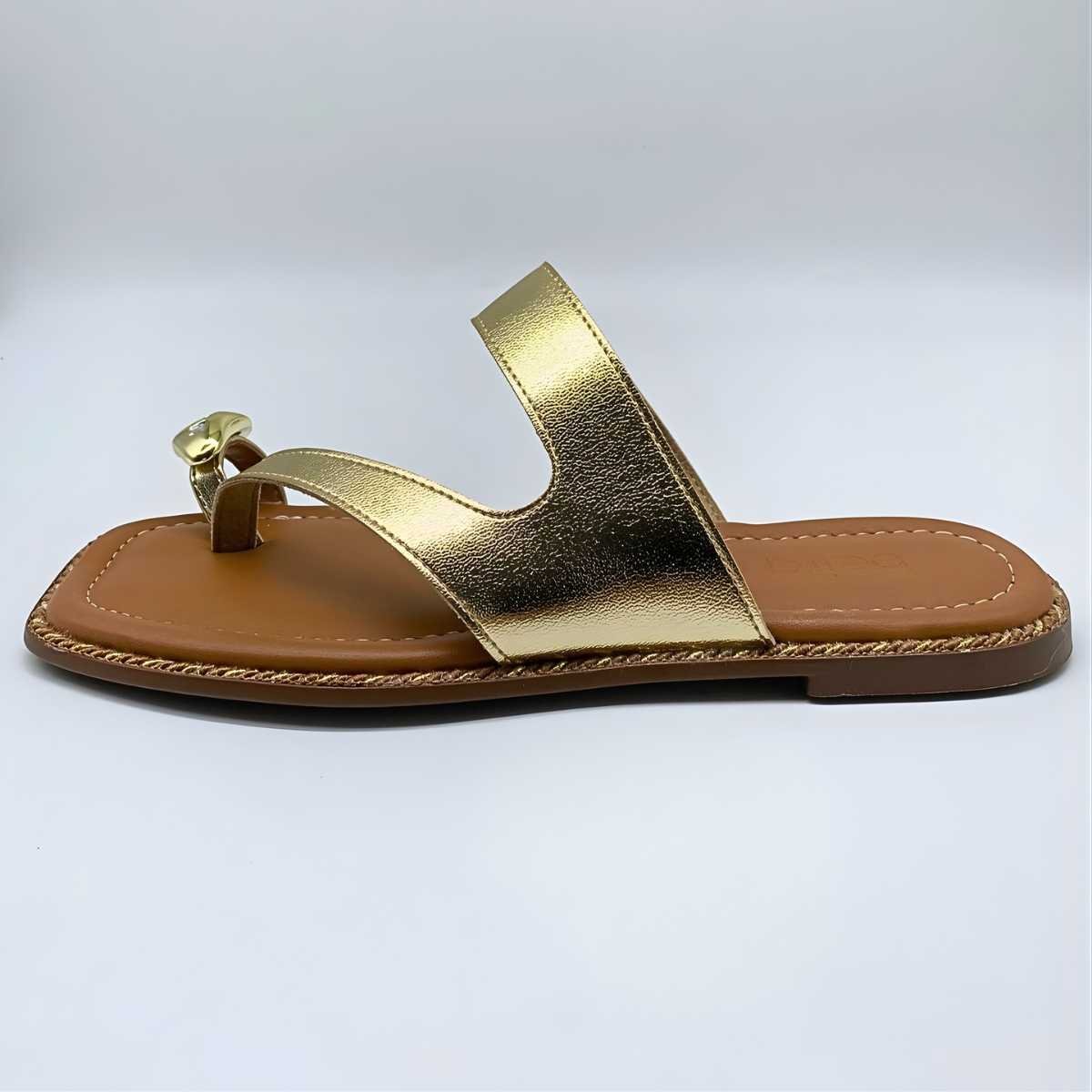 Sandália Feminina Beira Rio Estilo Conforto Leve 8506.209 Dourado 3