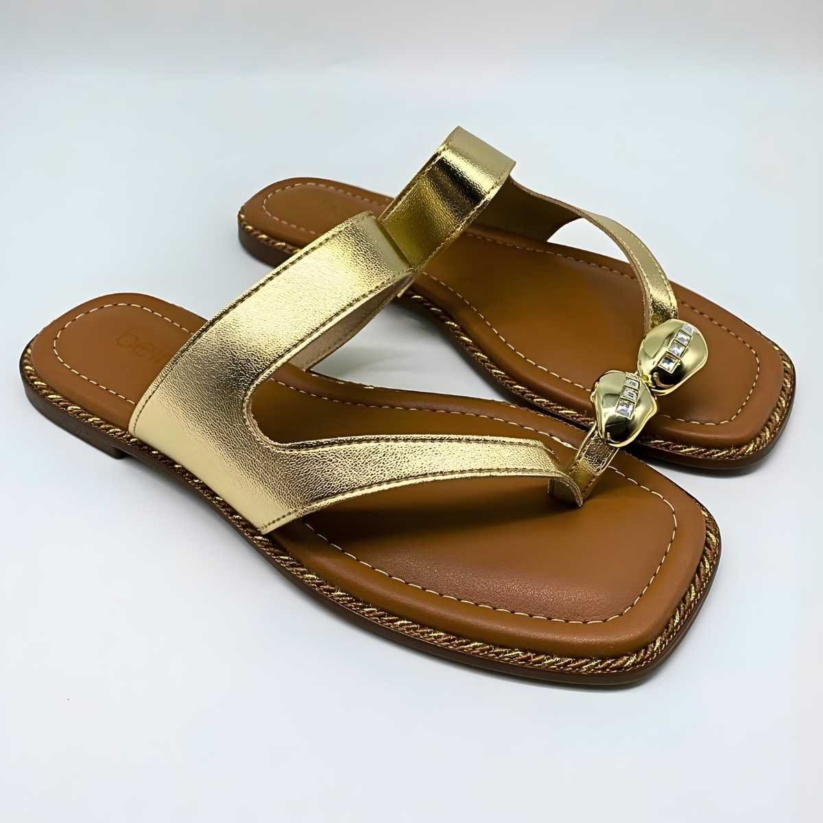 Sandália Feminina Beira Rio Estilo Conforto Leve 8506.209 Dourado 5