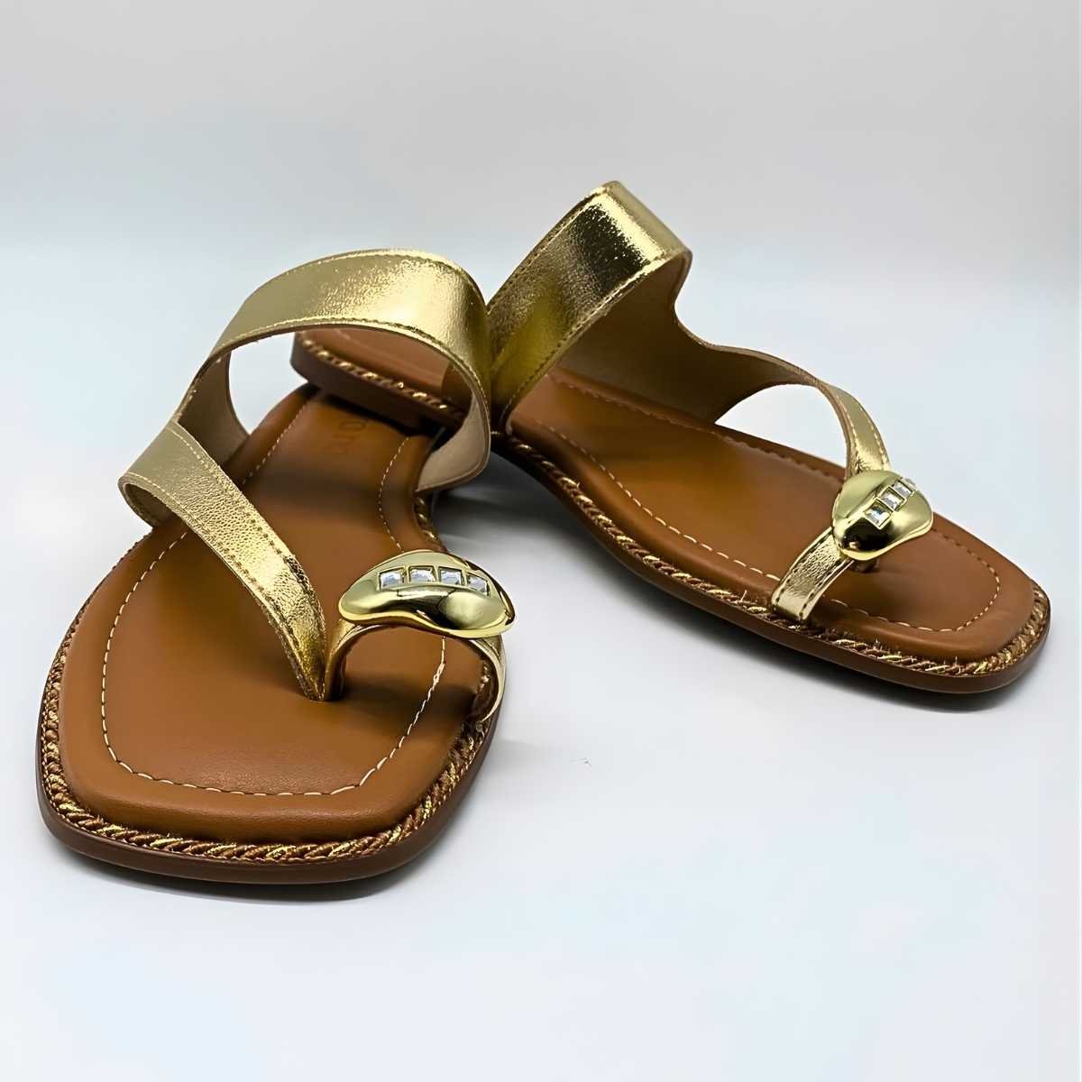 Sandália Feminina Beira Rio Estilo Conforto Leve 8506.209 Dourado 6