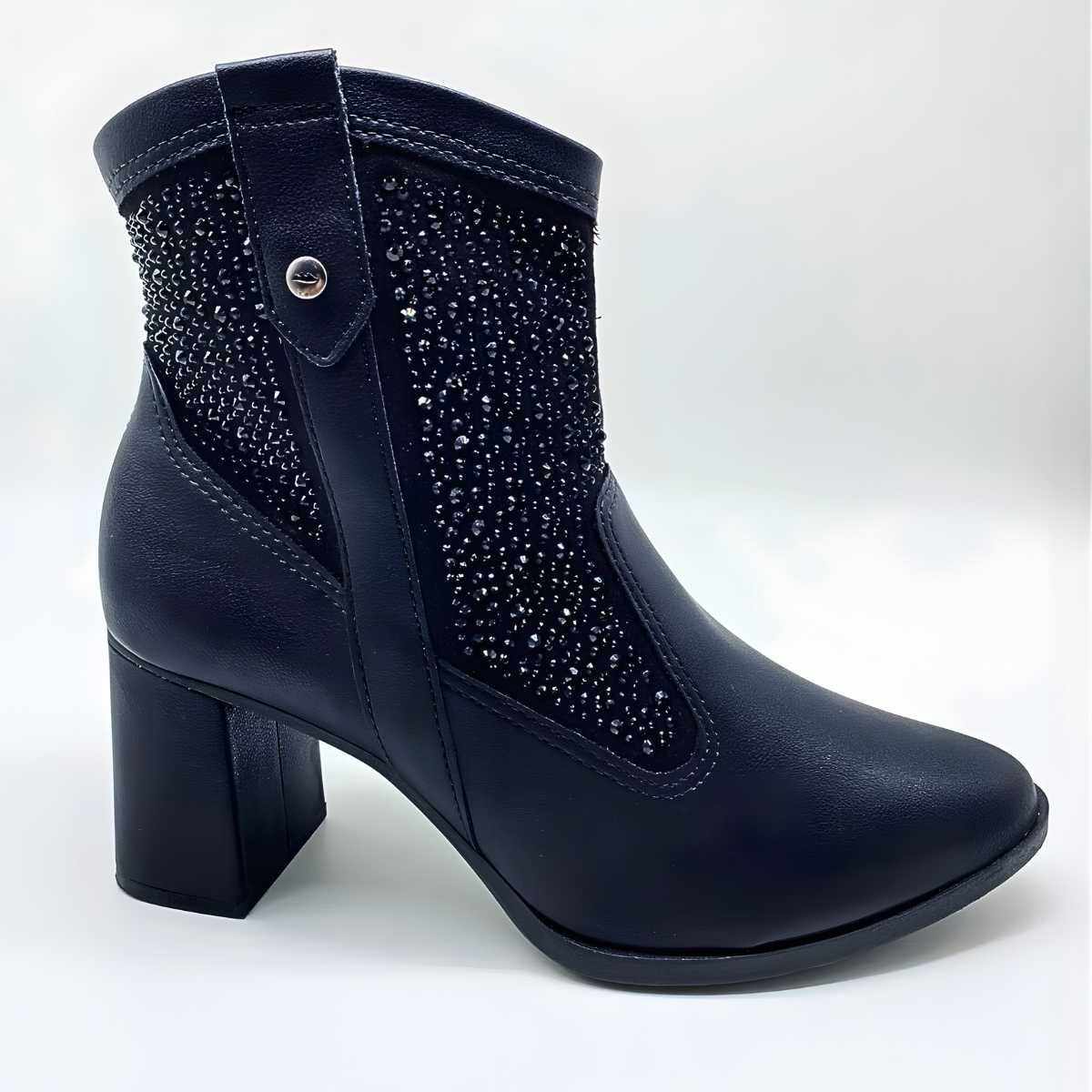 Bota Feminina Dakota Cano Curto Estilo Conforto Brilho G9904