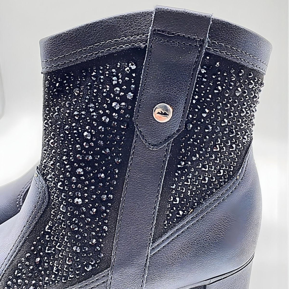 Bota Feminina Dakota Cano Curto Estilo Conforto Brilho G9904 Preto 5