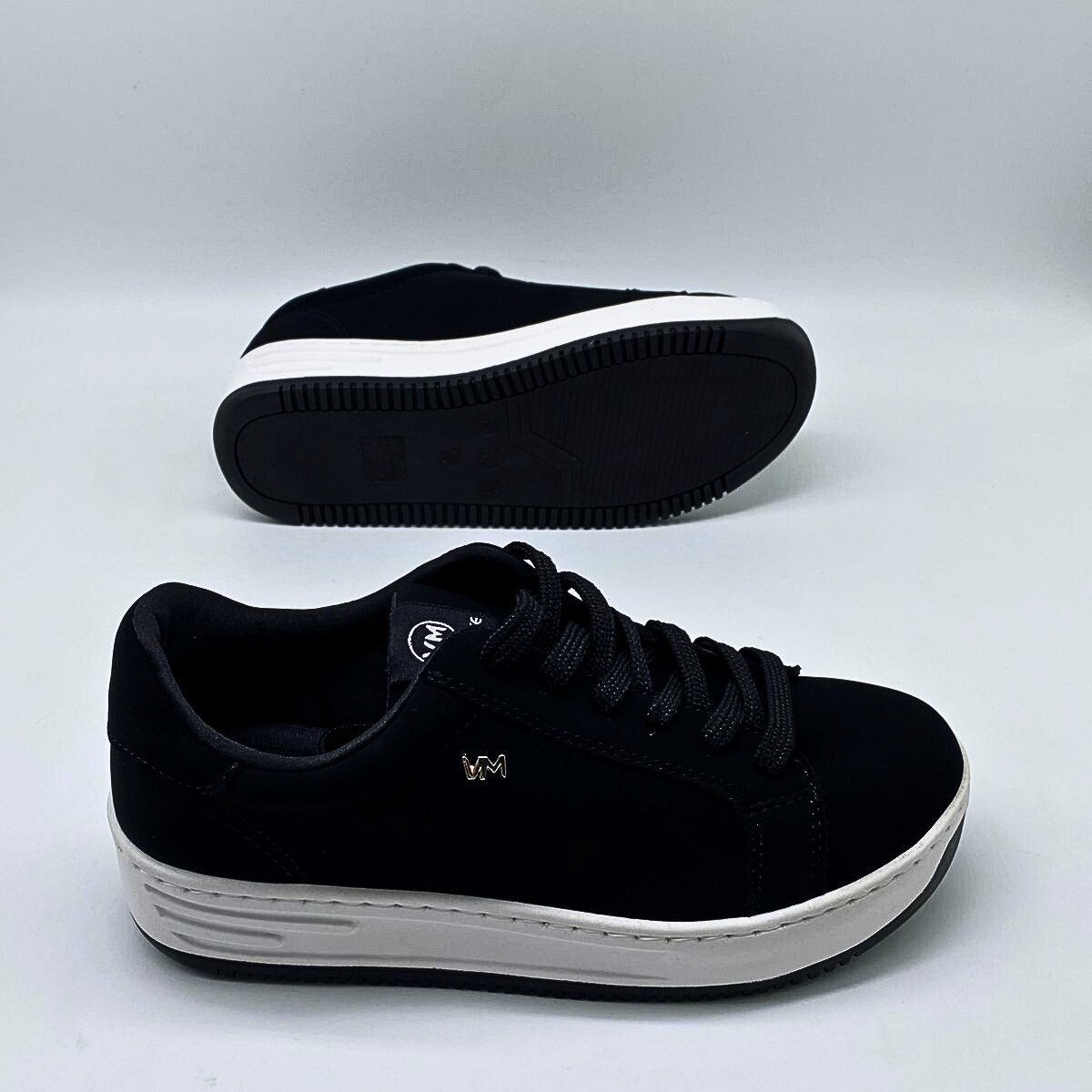 Tênis Feminino Via Marte Casual Sola Alta Conforto 065-001 Preto 5