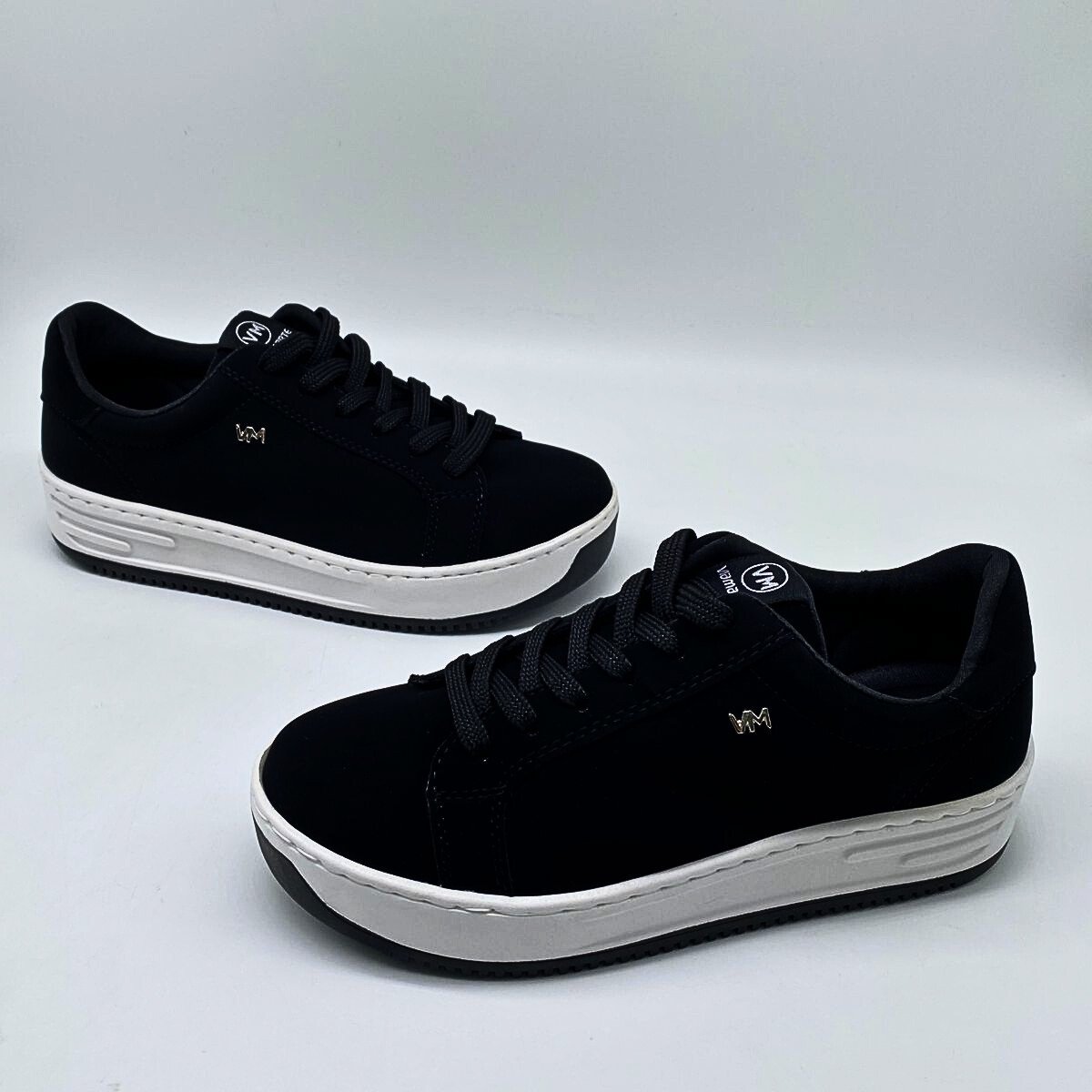 Tênis Feminino Via Marte Casual Sola Alta Conforto 065-001 Preto 6